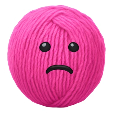 a ball of wool without a face in pink  sticker