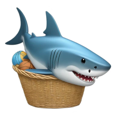 un requin avec des baskets sticker