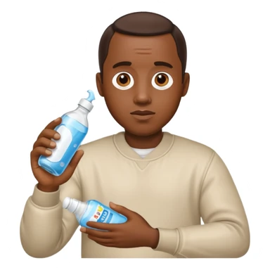 Diddy holding baby oil sticker