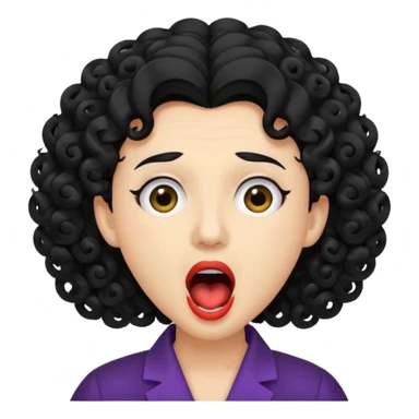 curly hair  opera singer singing sticker