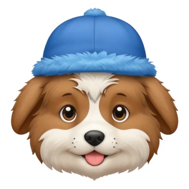 puppy dog with hat blue sticker