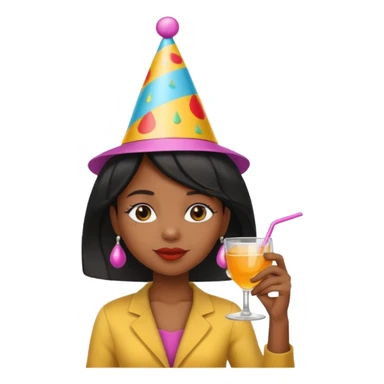 Black girl partying with Tito’s sticker