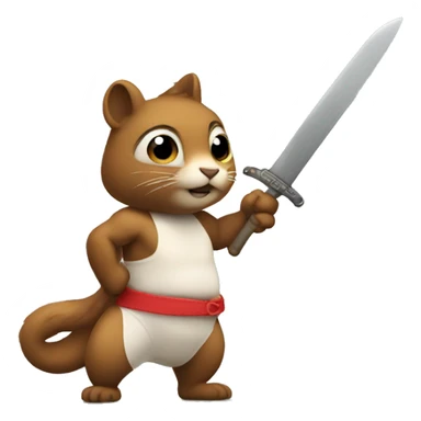 underwear squirell with a sabre sticker