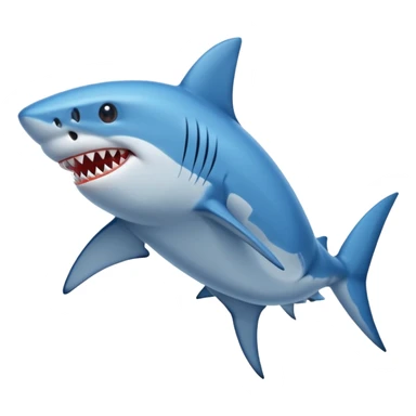 Shark attack blue sticker