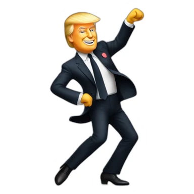 donald trump dancing tango with emmanuel macron sticker