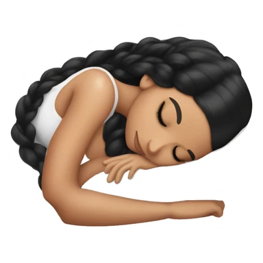 Ariana Grande sleeping with black hair  sticker