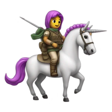 a unicorn liberation fighter from palestine sticker