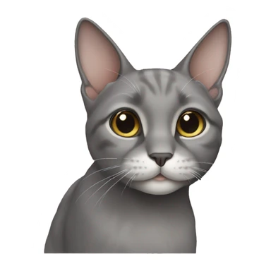 Gray lop-eared cat sticker