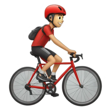 estonian boy riding red fixed gear bicycle sticker
