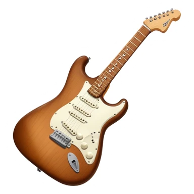 electric guitar strat brown and white squire sticker