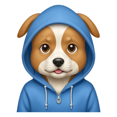 Dog wearing a hoodie  sticker