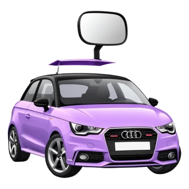 Lavander Audi a1 Black roof and mirror sticker