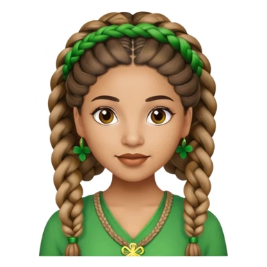 Latino woman with braids st Patricia’s day sticker