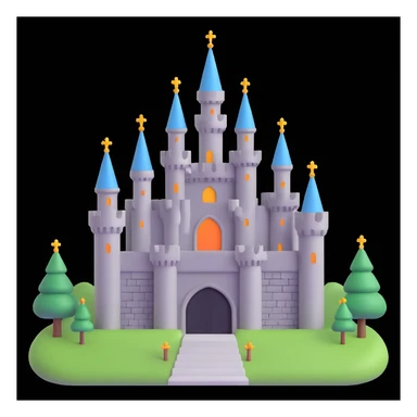 king and queen, castle background sticker