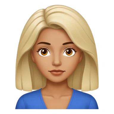 White Colombian woman with Breonna medium hair sticker