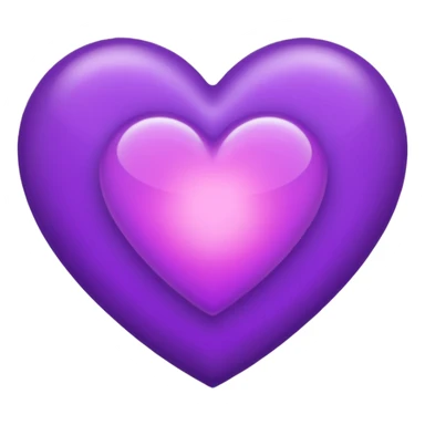 purple heart with a soft glow sticker
