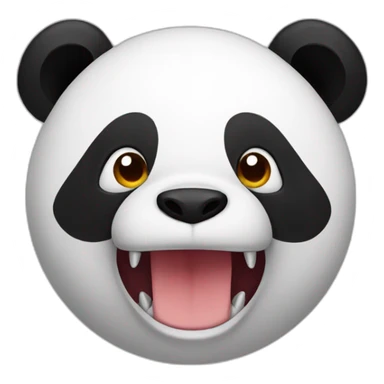 A panda bear mixed with a dino sticker