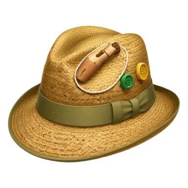 Austrailian bush hat with cork hanging down sticker