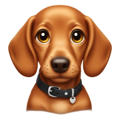 Ginger daschund puppy sticker