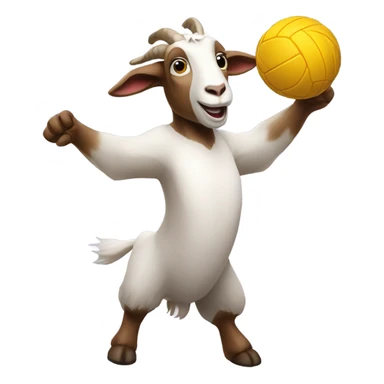 Goat playing volleyball sticker