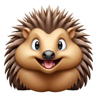 Cinematic Comical Echidna Portrait Emoji, Head tilted dramatically with an exaggeratedly amused expression, featuring a quirky, spiky fur with a scrunched-up face and wide, expressive eyes full of playful disbelief, Simplified yet hilariously expressive features, highly detailed, glowing with a slightly sassy glow, high shine, dramatic yet playful, stylized with an air of cheeky mischief, bright and endearing, soft glowing outline, capturing the essence of a spirited and over‐the‐top echidna, so meme‐worthy it feels like it could prick its way into internet fame instantly! sticker