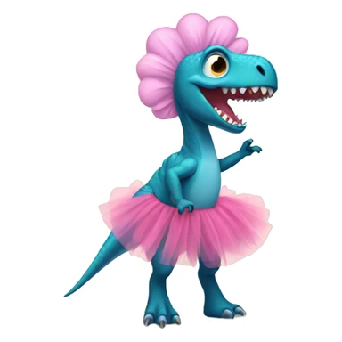 Dino wearing tutu sticker