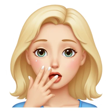 Victory with tears of joy face blowing a kiss sticker