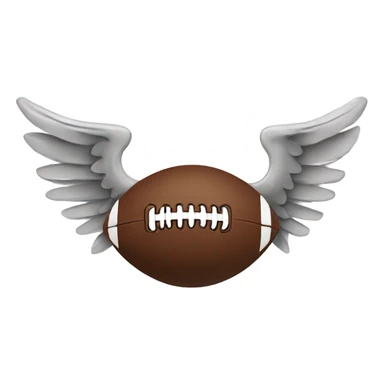 Football with wings sticker