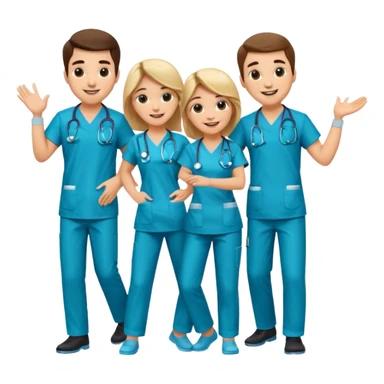 doctors doing cardio dance sticker