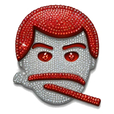 Letters that spell out Rebels in red with silver rhinestones  sticker