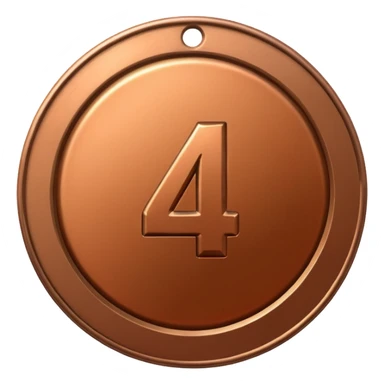 Design a medal for a 4th place sticker