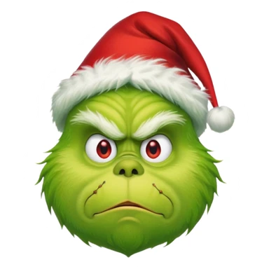 grinch with christmas hat sticker