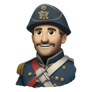 smiling French soldier in the Crimean War sticker