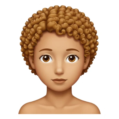 Uma personagem com o cabelo bem curto cacheado  sticker