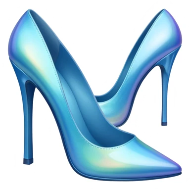 blue fairy high-heeled shoes sticker