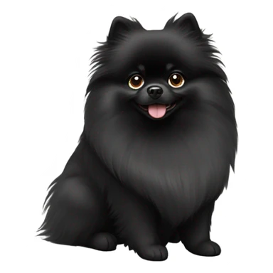 Black Pomeranian Spitz dog sticker
