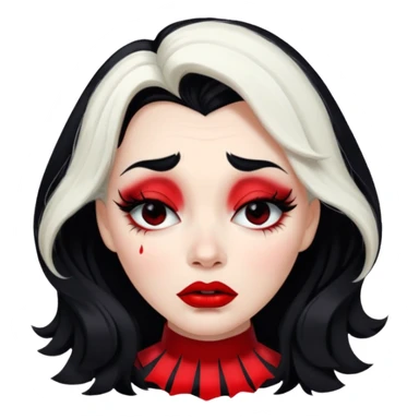 Cruella de vi crying sticker