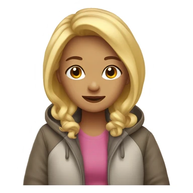 Cozy blonde Girl  sticker