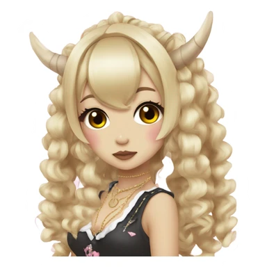 hime gyaru oni girl sticker