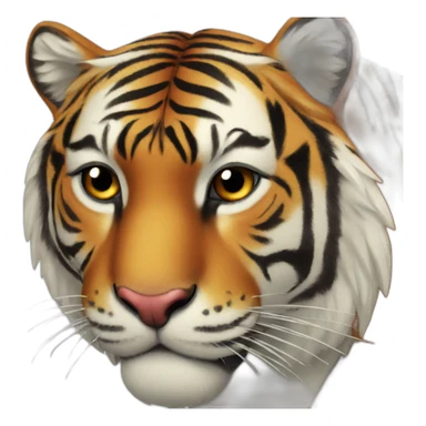 Tiger with heart in his eye sticker