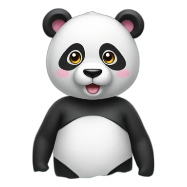 panda in a bathingsuit sticker