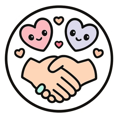 little alchemy style icon
subject: a vow
border: medium-black
shape: round, circular
background: white
style: full color fill with medium black outlining sticker