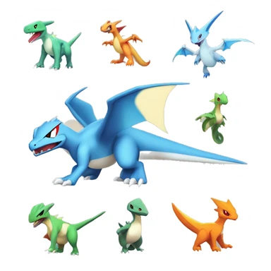  Latios-Silvally-Flygon-Charizard-Fakémon Full Body sticker
