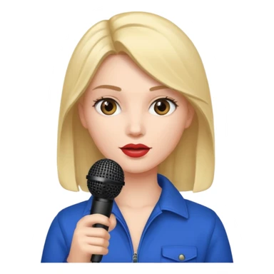 Public Speaker woman with mic sticker