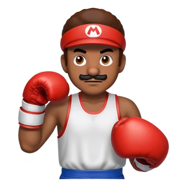 mario with boxing gloves sticker