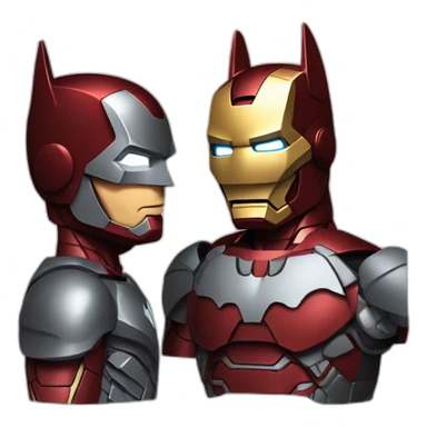 Batman adb iron Man friends sticker