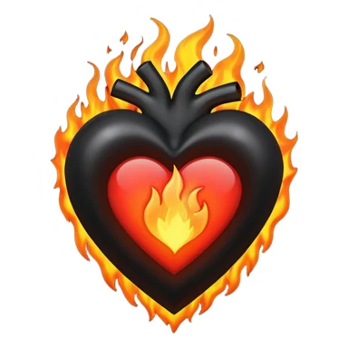 A black love hurt in black fire sticker