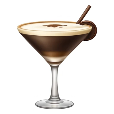 espresso martini with foam no straw sticker