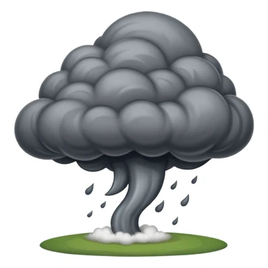 A thick dark funnel cloud sweeping across open plains. sticker