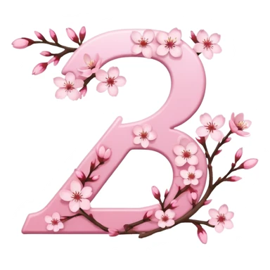 the number 25 in cherry blossoms sticker